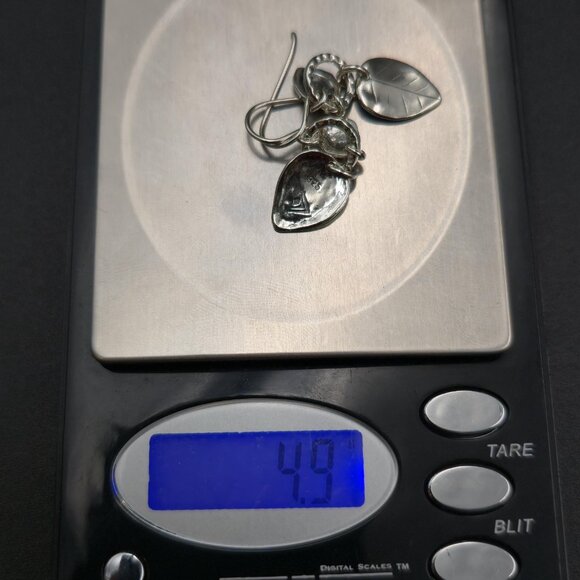 Sterling Silver Silpada Brand Nature Leaf Dangle Earrings A6824